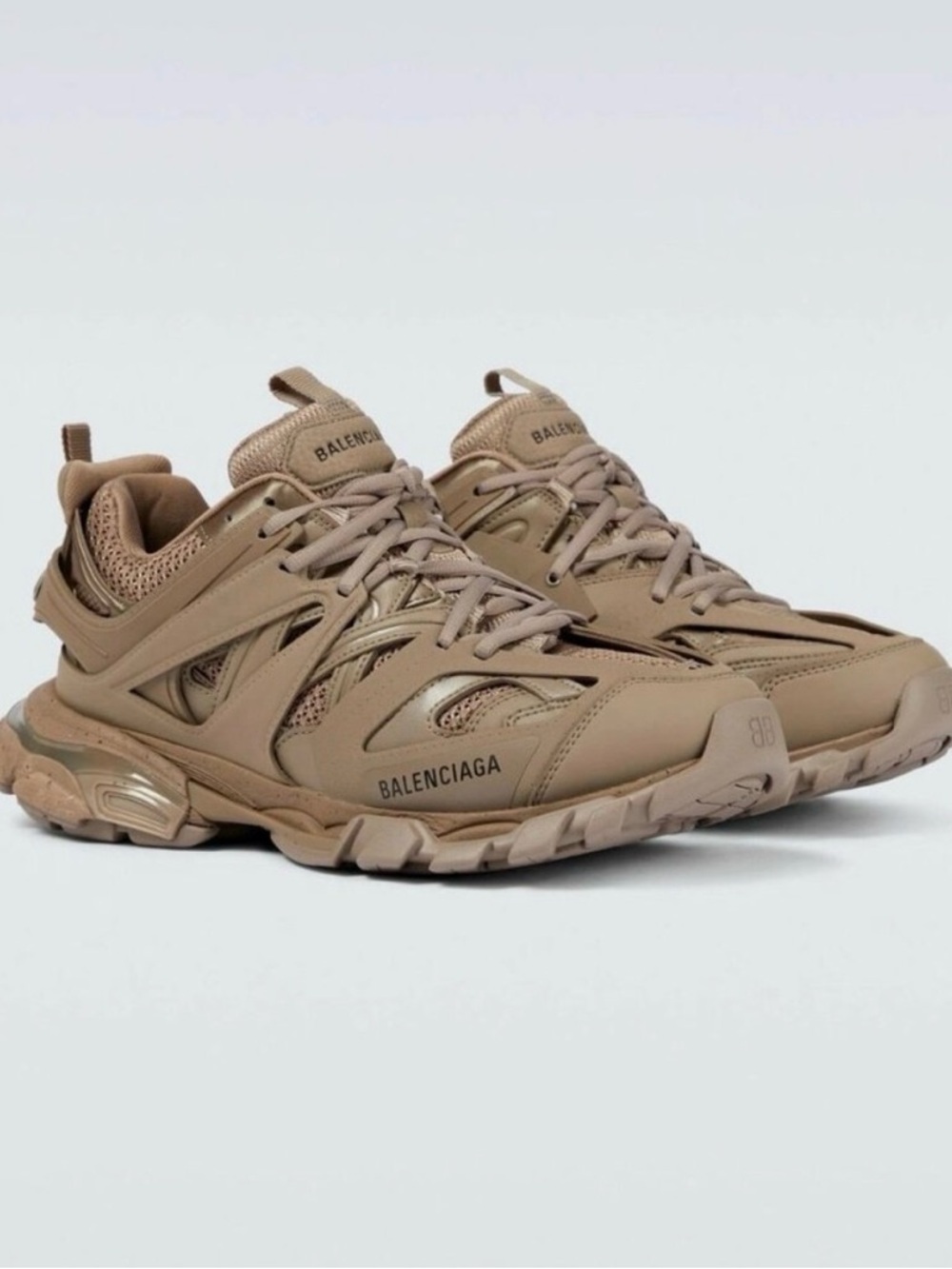 Balenciaga Unisex Track Runner Sneakers in Tan/ Wheat Size: 39